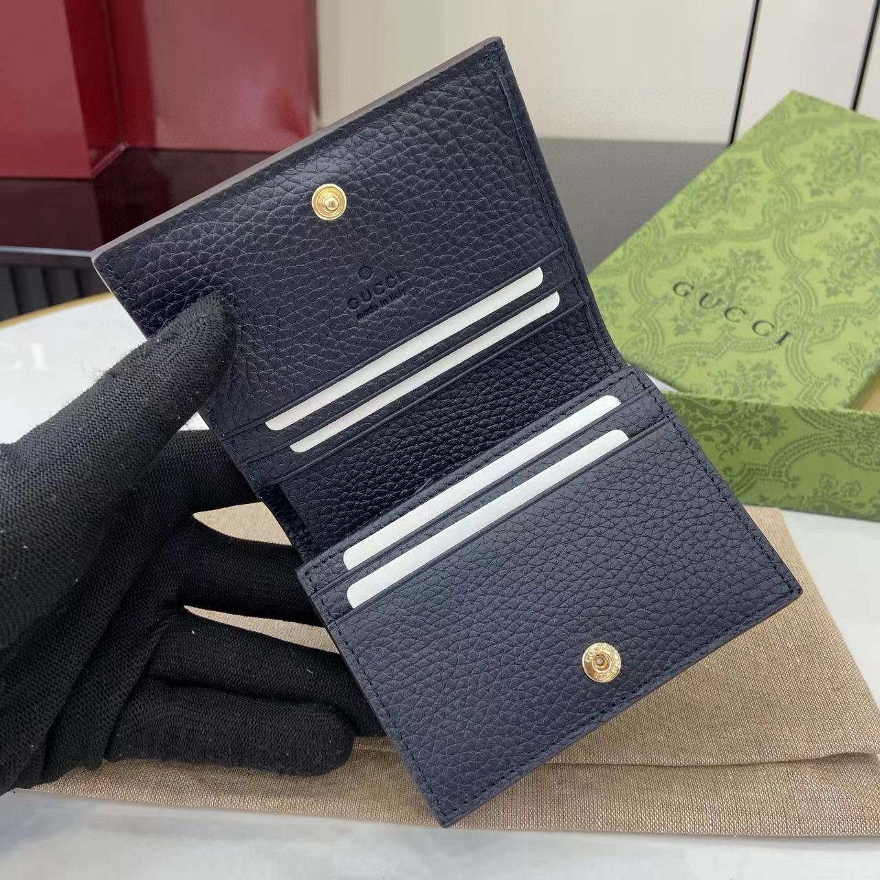 Cartera con tarjetero GG Marmont bicolor Gucci - Imagen 6