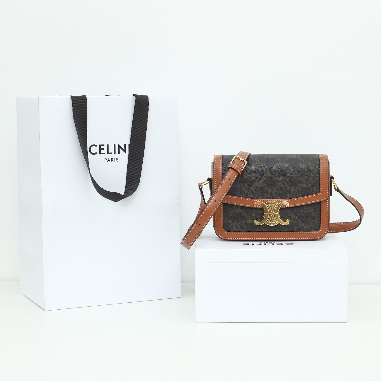 Bolso Pequeño de lona Triomphe Celine