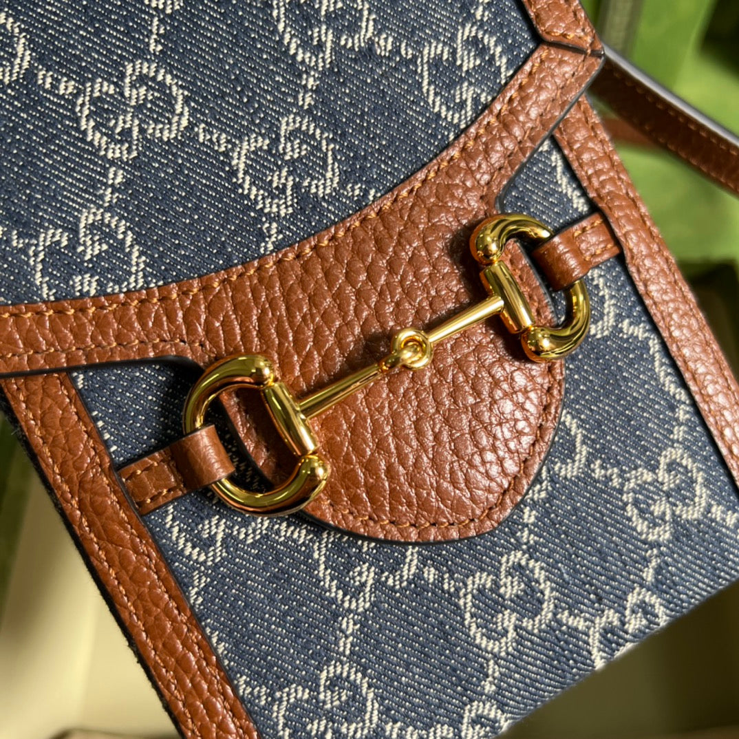 Minibolso Gucci Horsebit 1955 - Imagen 4