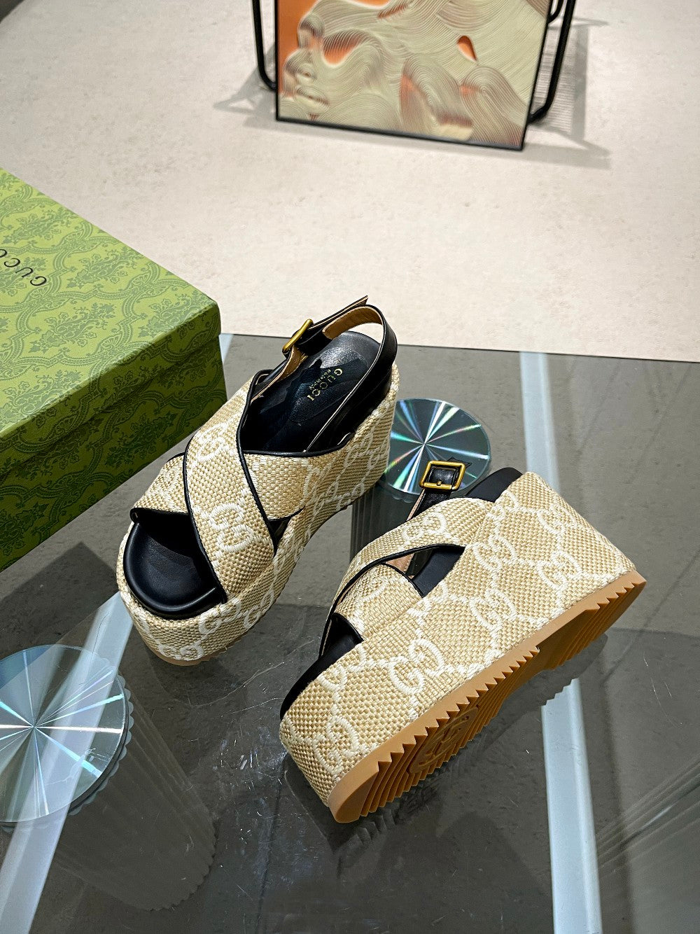 Sandalia con plataforma y GG Gucci - Imagen 5