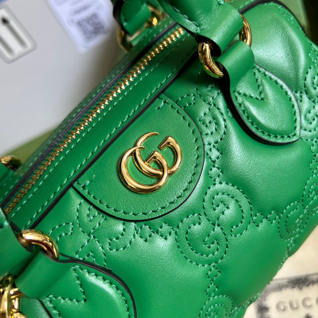 Bolso de mano en piel matelassé con GG Gucci - Imagen 6