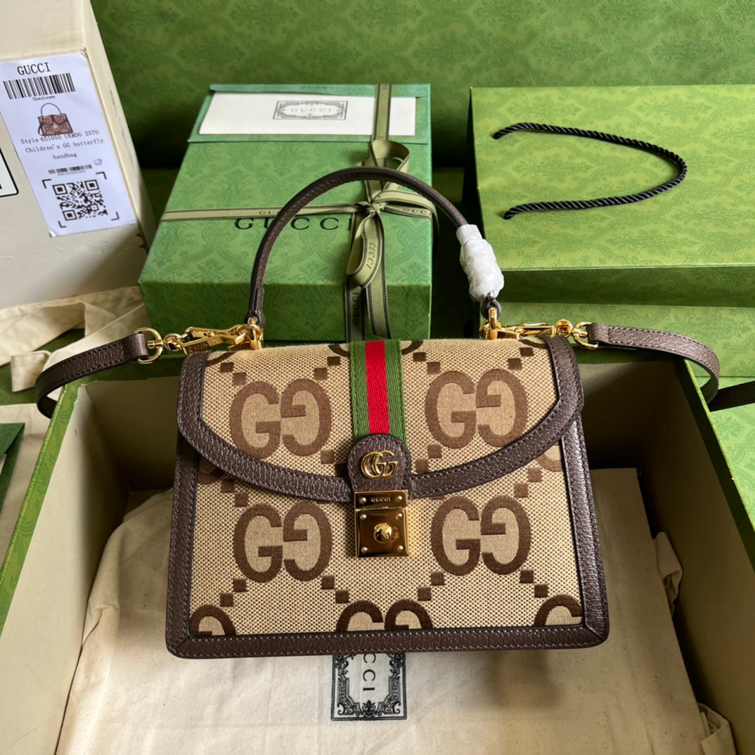 Bolso Ophidia con asa superior y tribanda Web Gucci - Imagen 4