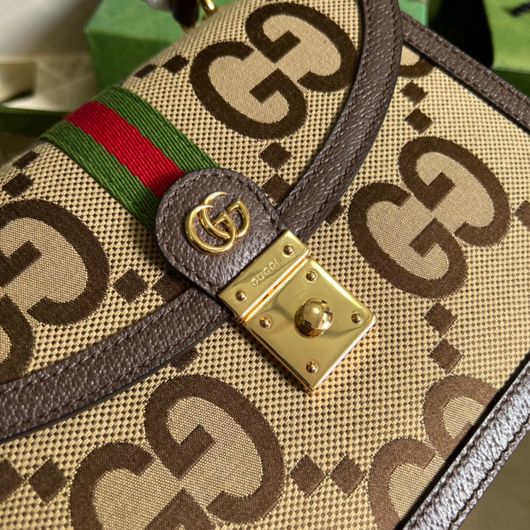 Bolso Ophidia con asa superior y tribanda Web Gucci - Imagen 8