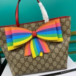 Tote Infantil GG con Lazo Arcoíris GUCCI