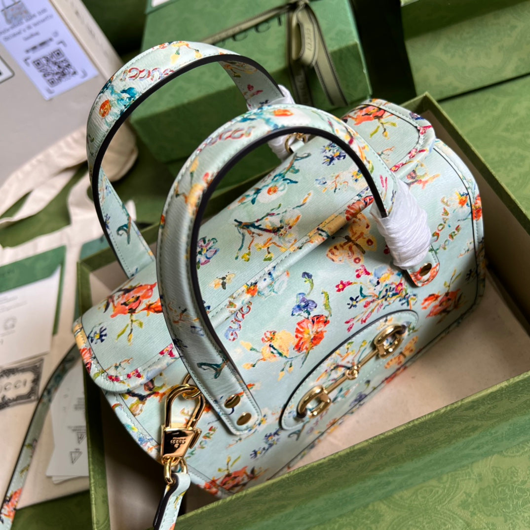 Minibolso de Mano superior Gucci Horsebit 1955 - Imagen 5