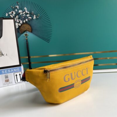 Riñonera de Piel con Estampado Gucci - KJ PLUS