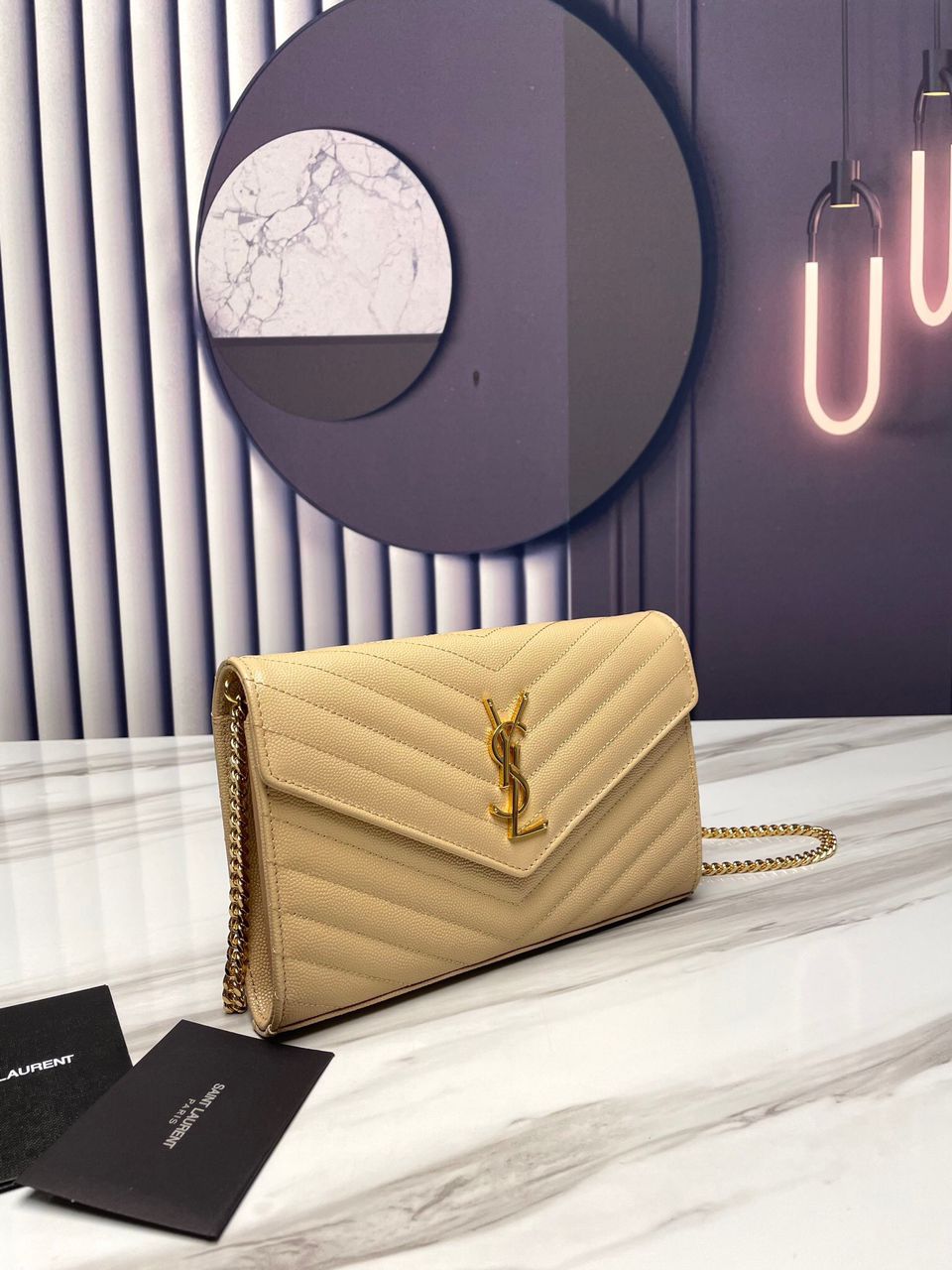 Cartera con cadena envelope YSL - Imagen 8