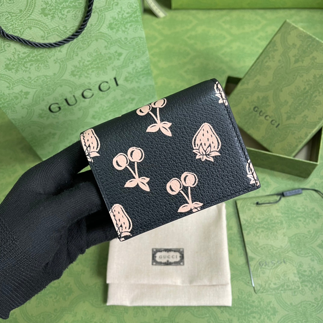 Tarjetero GG Marmont con diseño frutal GUCCI - Imagen 8