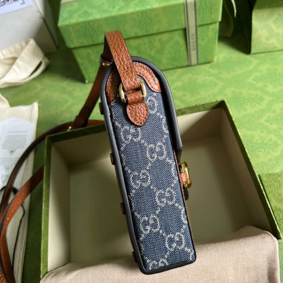 Minibolso Gucci Horsebit 1955 - Imagen 6