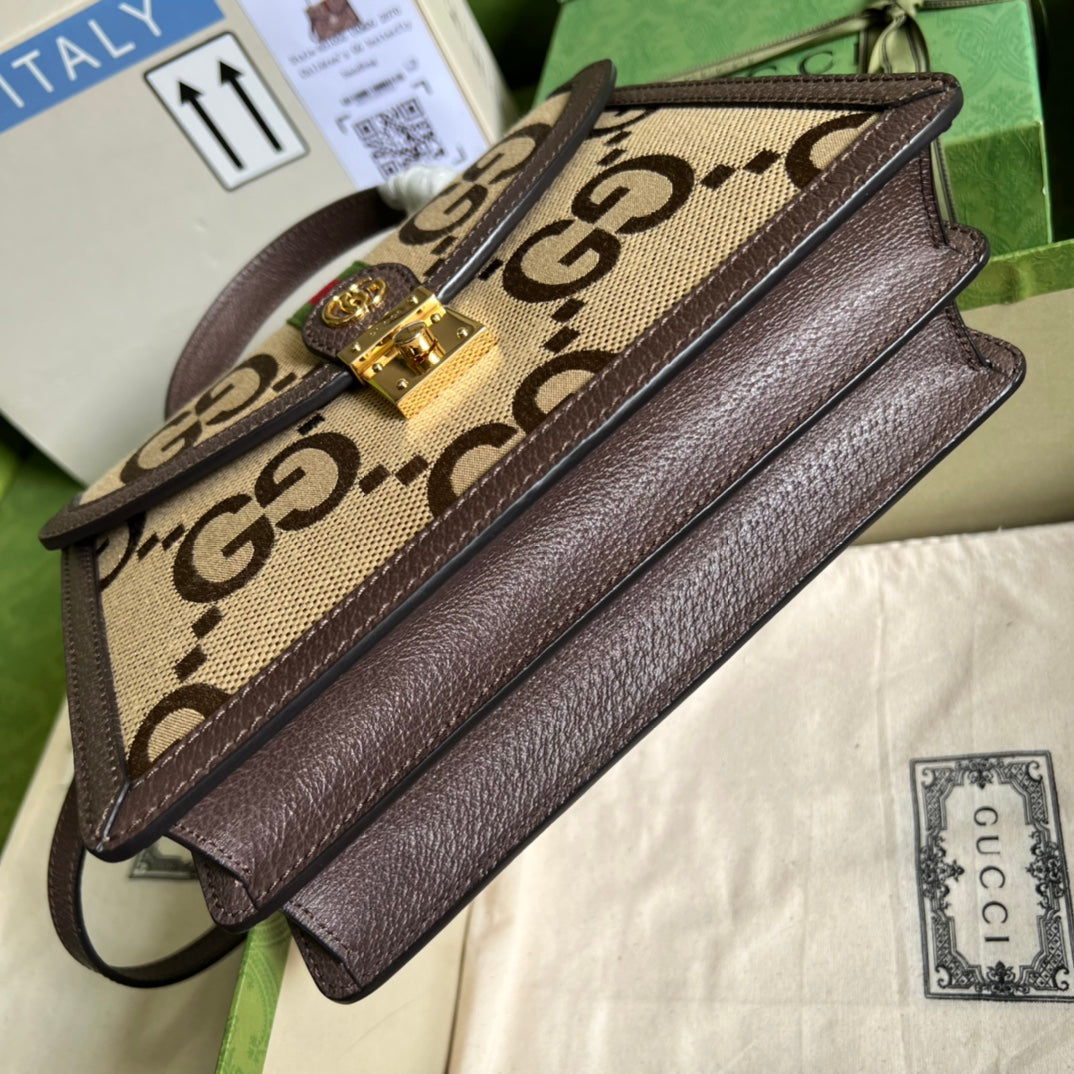 Bolso Ophidia con asa superior y tribanda Web Gucci - Imagen 5