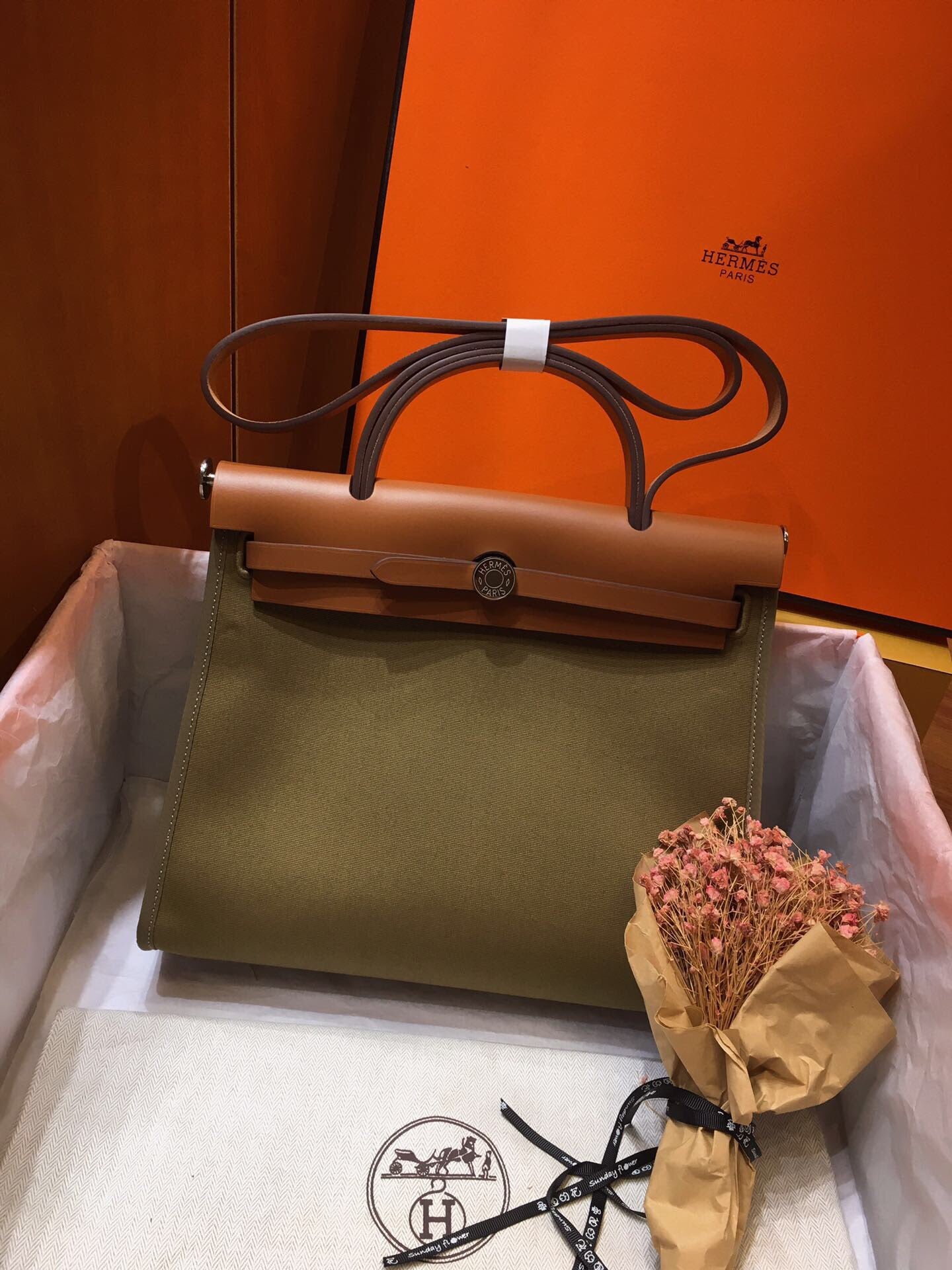 BOLSO HERBAG DE LONA - HERMES