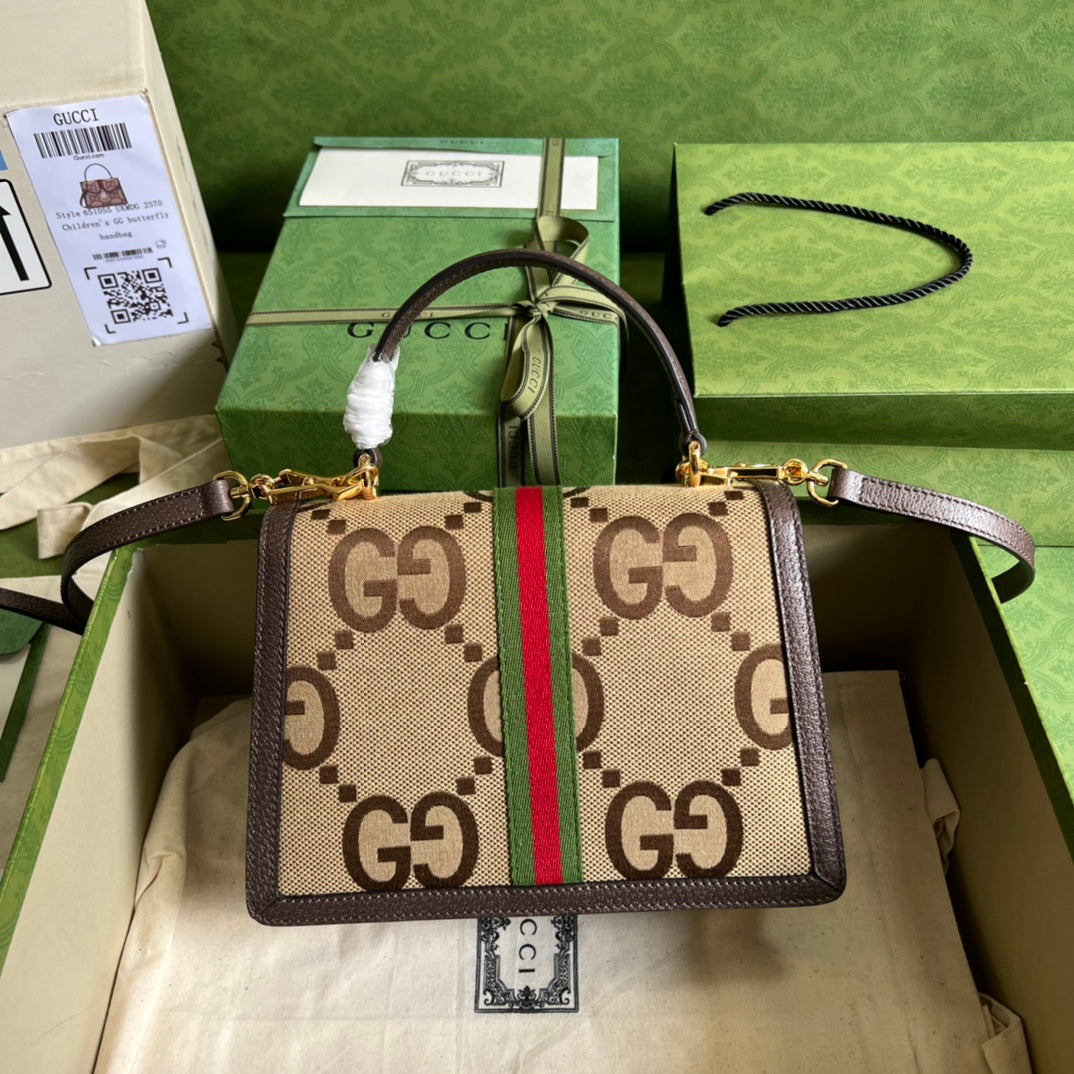 Bolso Ophidia con asa superior y tribanda Web Gucci - Imagen 3