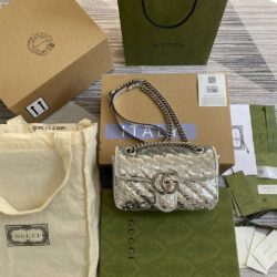 Minibolso de hombro con lentejuelas con GG Marmont GUCCI