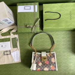 Bolso tote Padlock pequeño con diseño frutal GUCCI