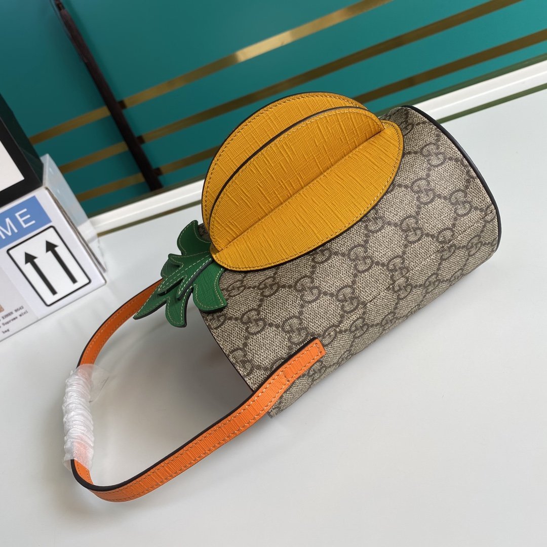 Bolso bombonera infantil con GG y piña GUCCI - KJ PLUS