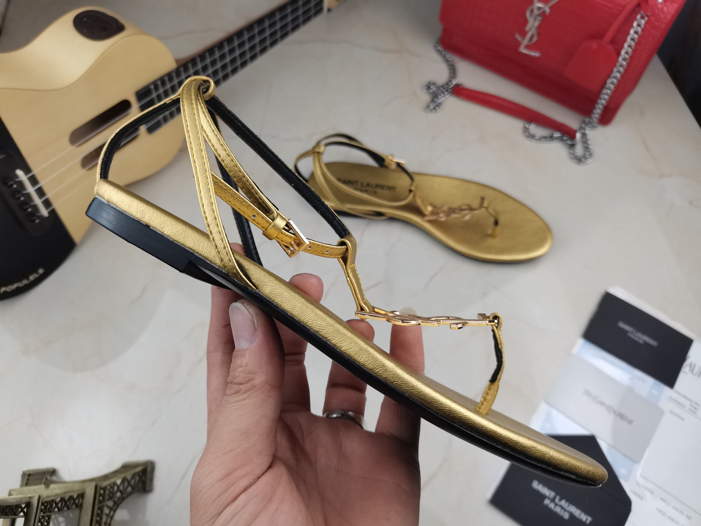 Sandalias Planas Cassandra YSL - Imagen 5