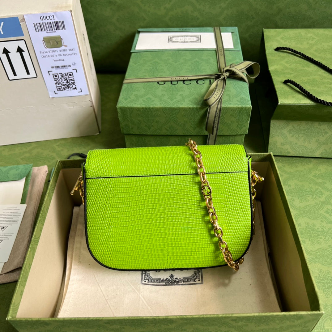 Minibolso Gucci Horsebit 1955 de lagarto - Imagen 5