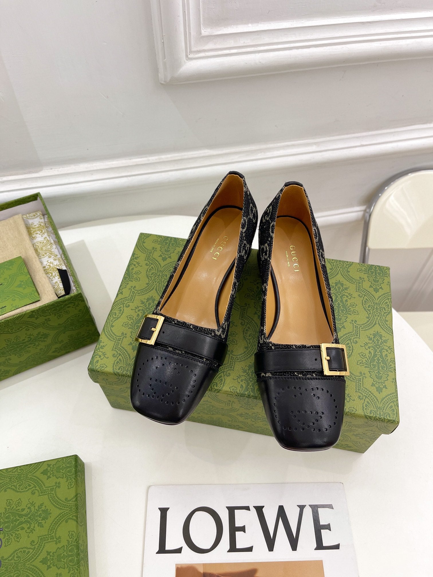 Zapato de Salón de lona GG Gucci - Imagen 4