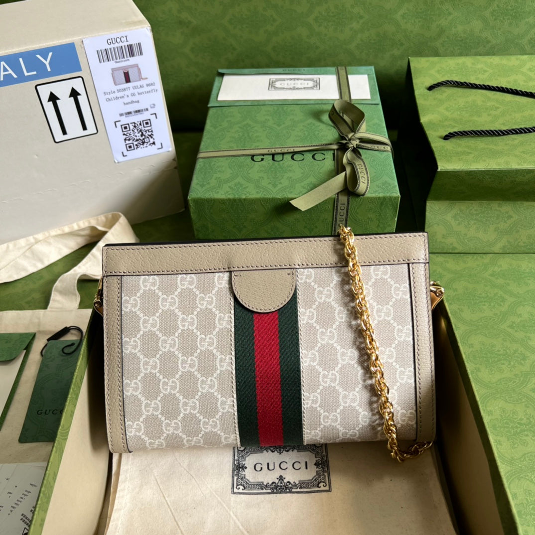 Bolso de hombro Ophidia con GG pequeño GUCCI - Imagen 3