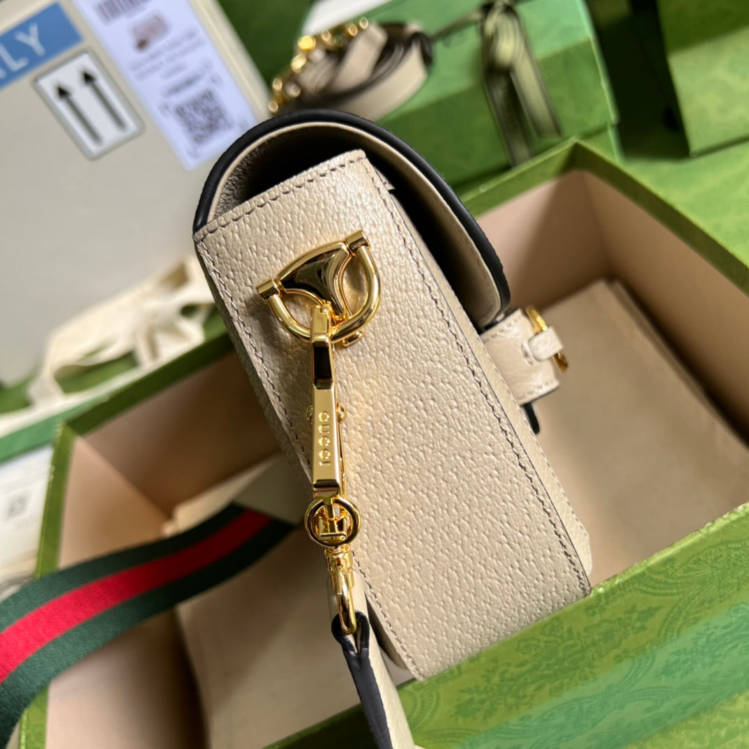 Minibolso Gucci Horsebit 1955 con GG - Imagen 4