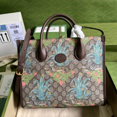 Bolso tote GG pequeño Tiger GUCCI - Imagen 5