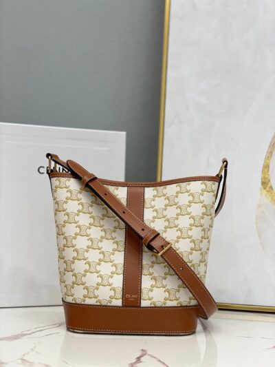 Bolso Cubo Pequeño de Lona Celine - Imagen 5