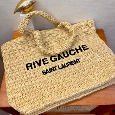 Tote Rive Gauche de efecto rafia YSL - Imagen 6