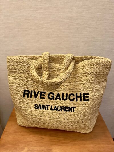 Tote Rive Gauche de efecto rafia YSL