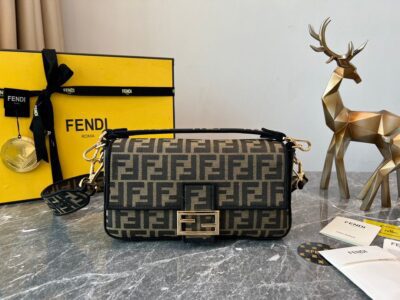 Bolso de tejido FF jacquard FENDI