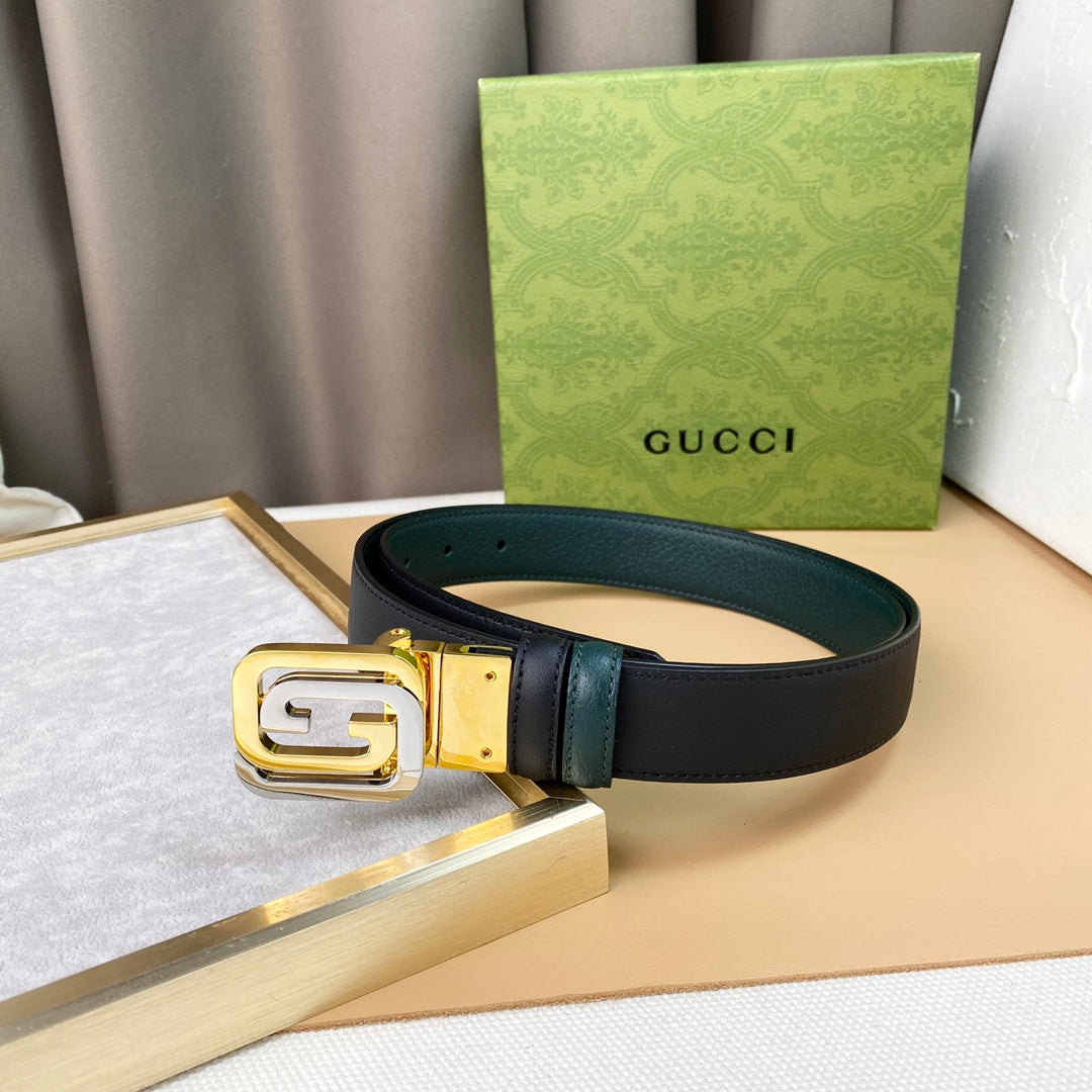 Cinturón reversible con GG cuadrada GUCCI - Imagen 5