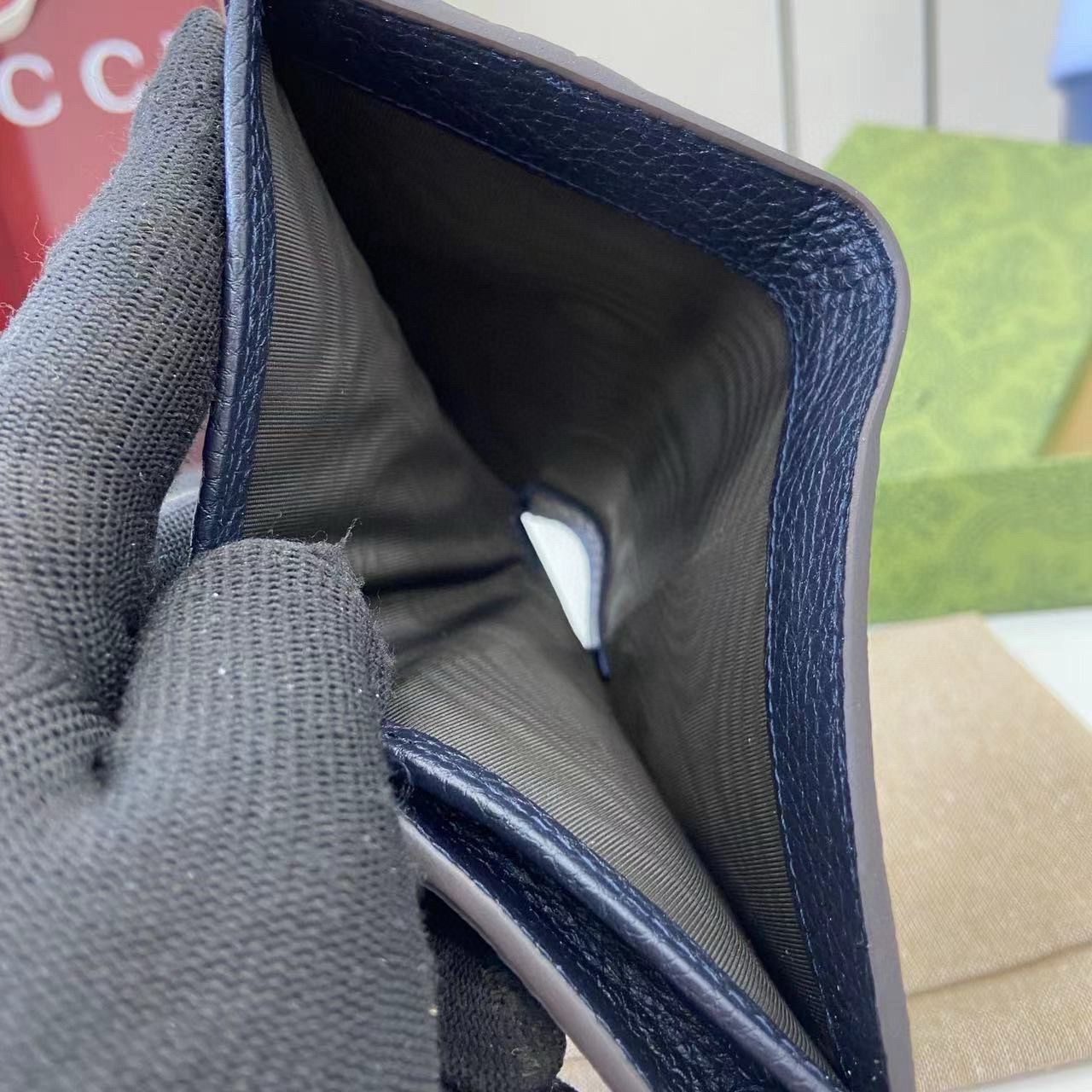Cartera con tarjetero GG Marmont bicolor Gucci - Imagen 8
