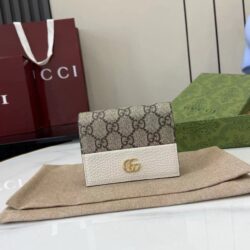 Cartera con tarjetero GG Marmont bicolor Gucci