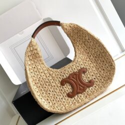 BOLSO HOBO DE RAFIA CELINE