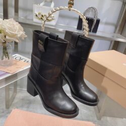 Botas de piel Miu Miu