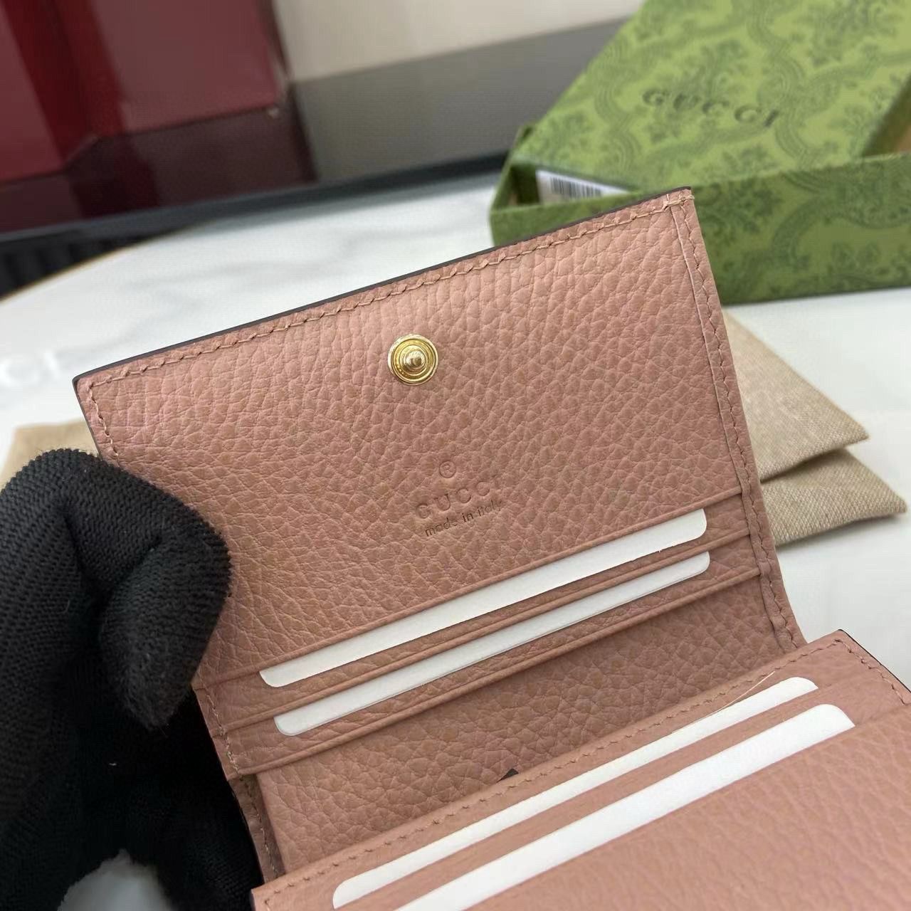 Cartera con tarjetero GG Marmont bicolor Gucci - Imagen 9