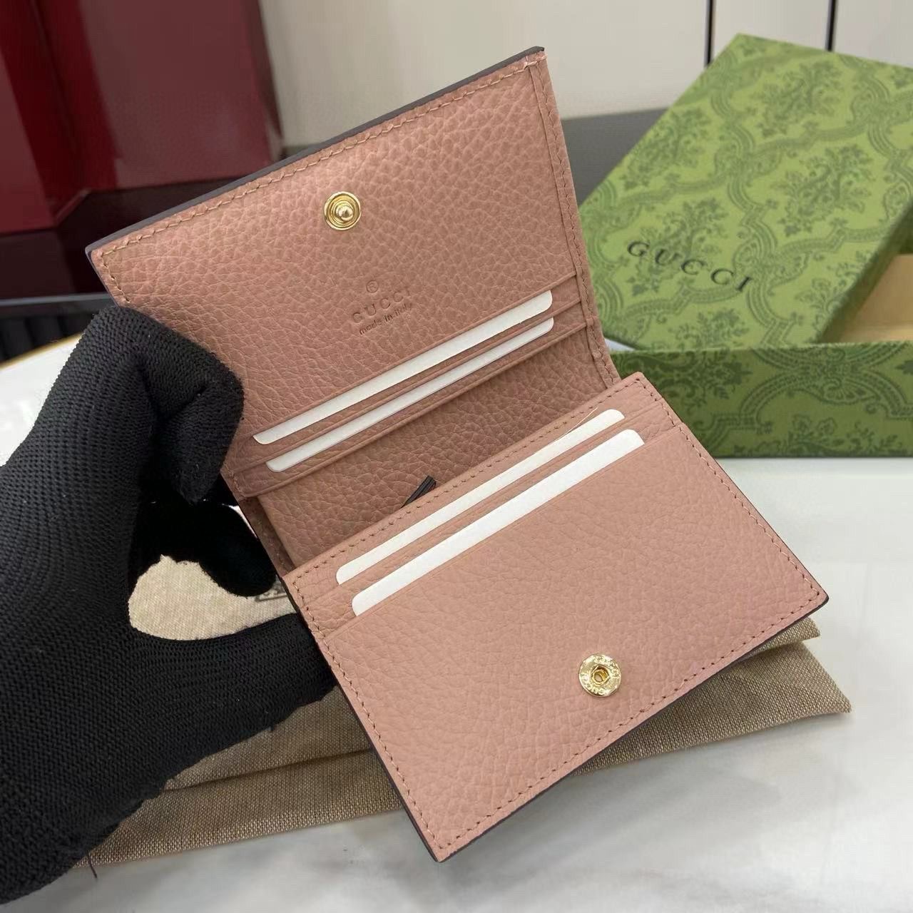 Cartera con tarjetero GG Marmont bicolor Gucci - Imagen 7