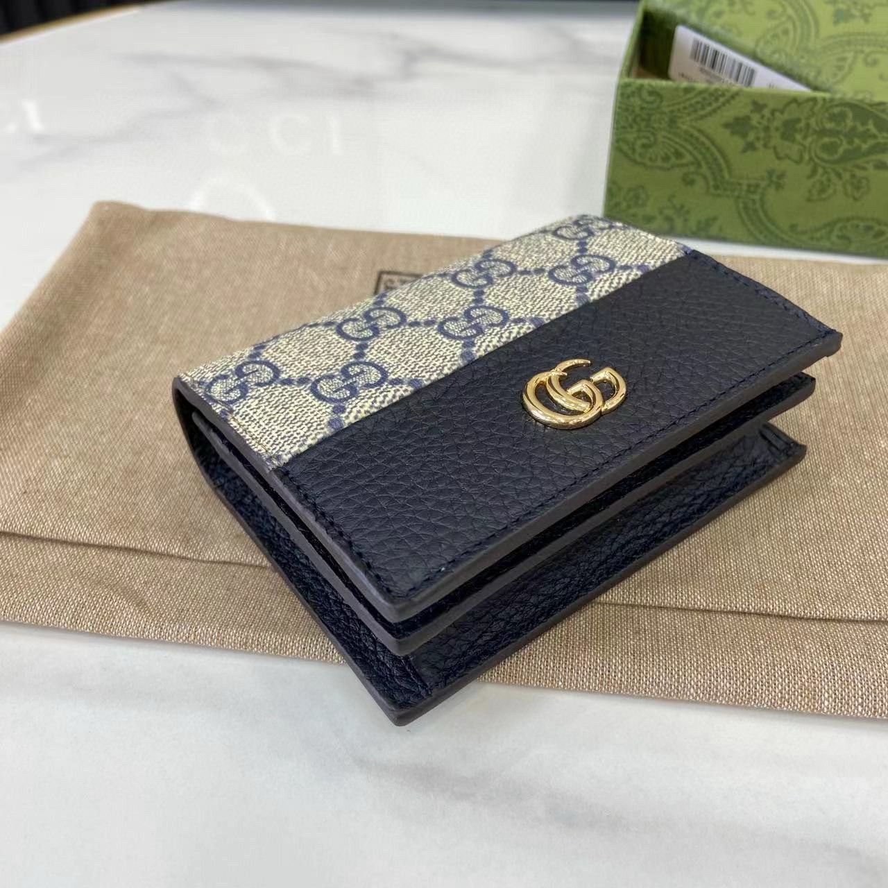 Cartera con tarjetero GG Marmont bicolor Gucci - Imagen 4
