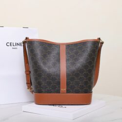 Bolso Cubo Grande De Lona Triomphe Celine