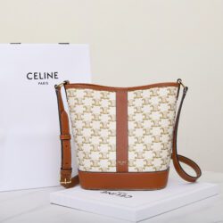 Bolso Cubo Mediano De Lona Triomphe Celine