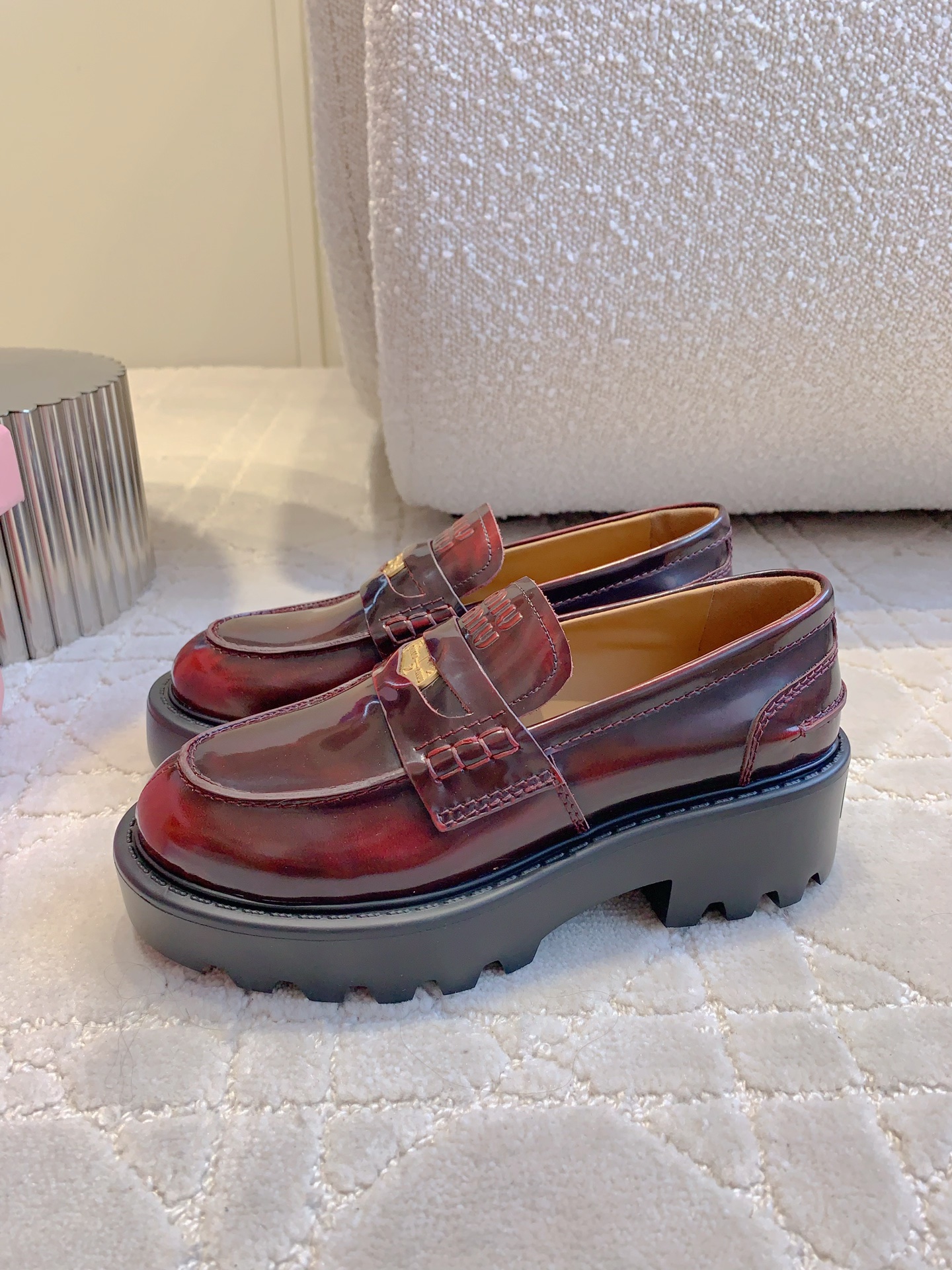 Mocasines de piel Miu Miu - Imagen 2