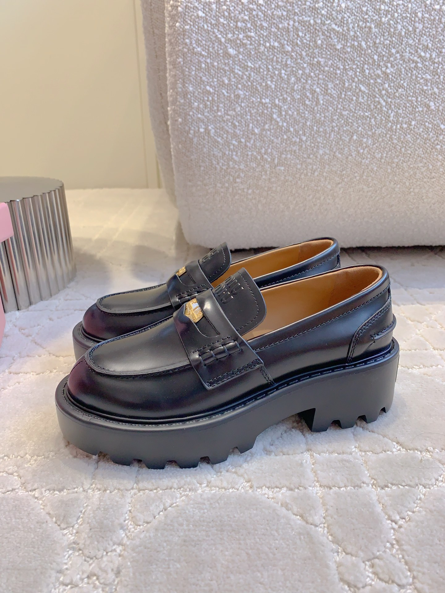 Mocasines de piel Miu Miu - Imagen 2