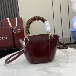Minibolso tote con mango de bambú superior Gucci