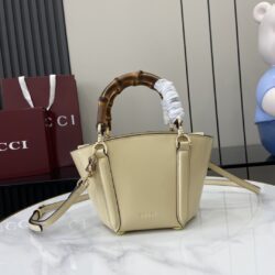 Minibolso tote con mango de bambú superior Gucci