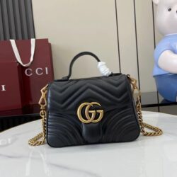 Bolso mano GG Marmont con asa tamaño mediano Gucci