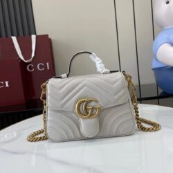 Bolso mano GG Marmont con asa tamaño mediano Gucci
