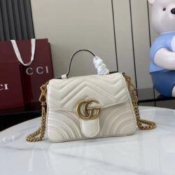 Bolso mano GG Marmont con asa tamaño mediano Gucci