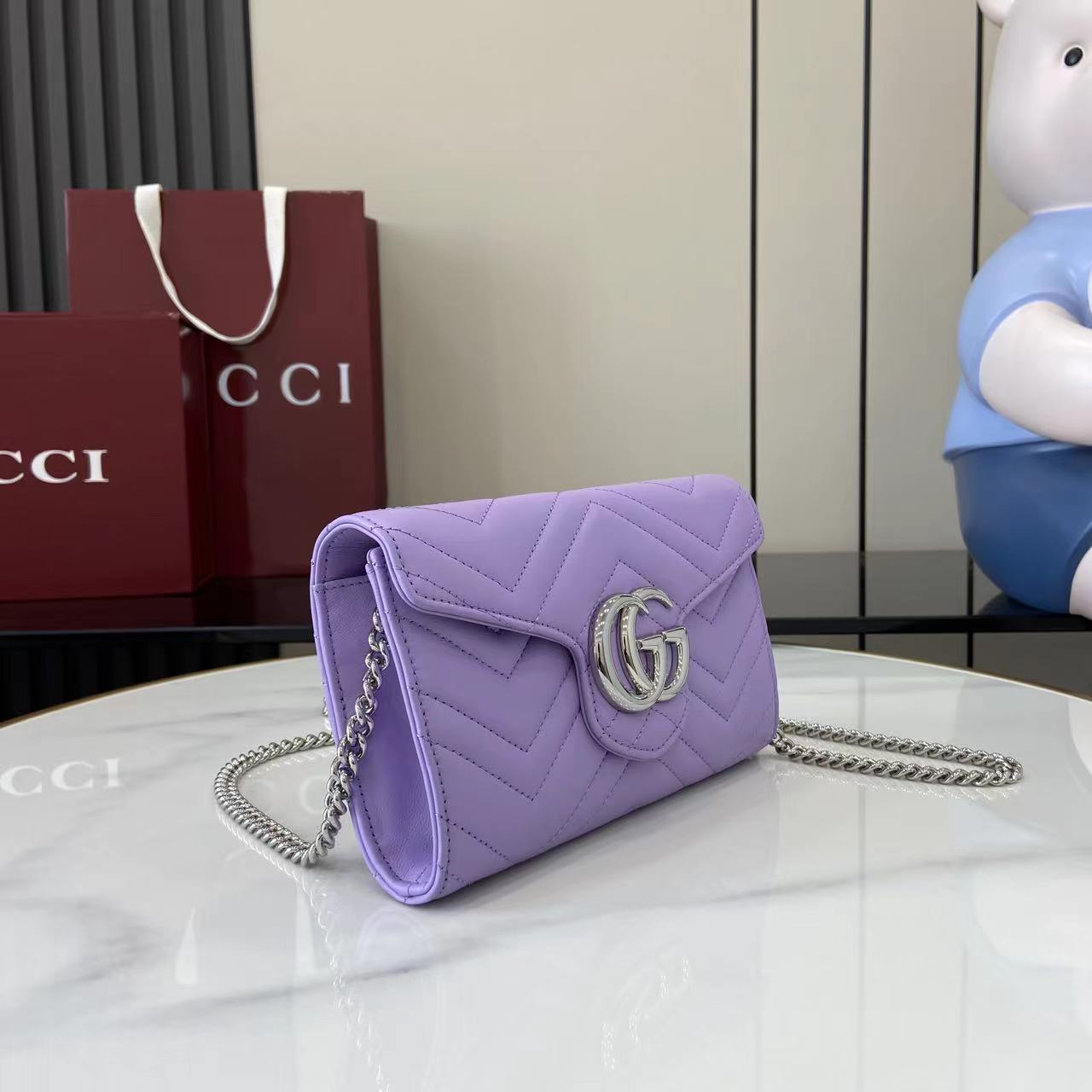 Cartera GG Marmont con cadena Gucci - Imagen 2