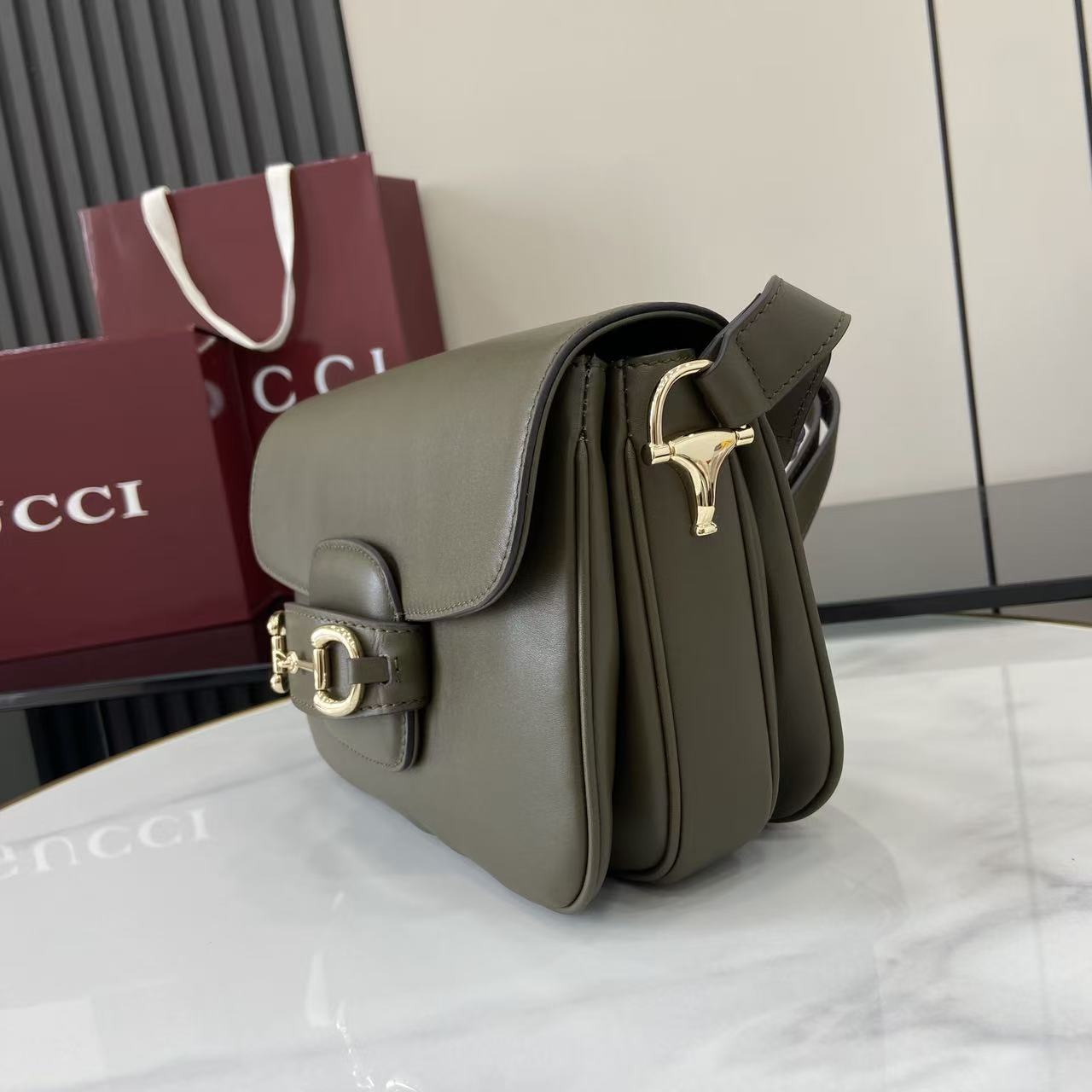 Bolso hombro Gucci Horsebit 1955 - Imagen 6