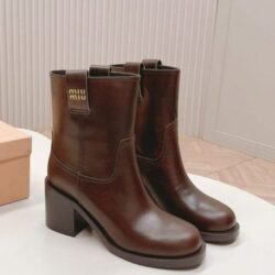 Botas de piel Miu Miu